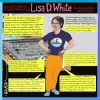 a woman stands with short black hair, glasses and bright orange pants