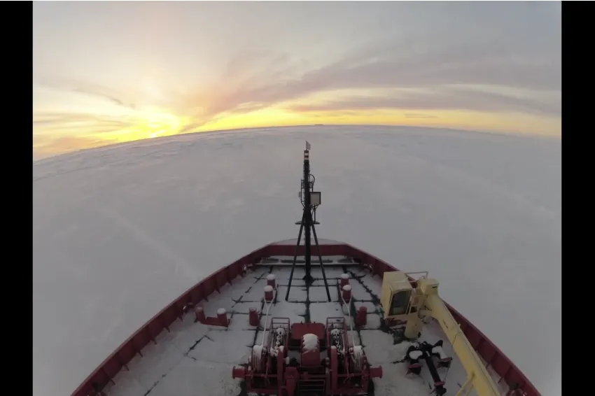 the front of an ice breaker