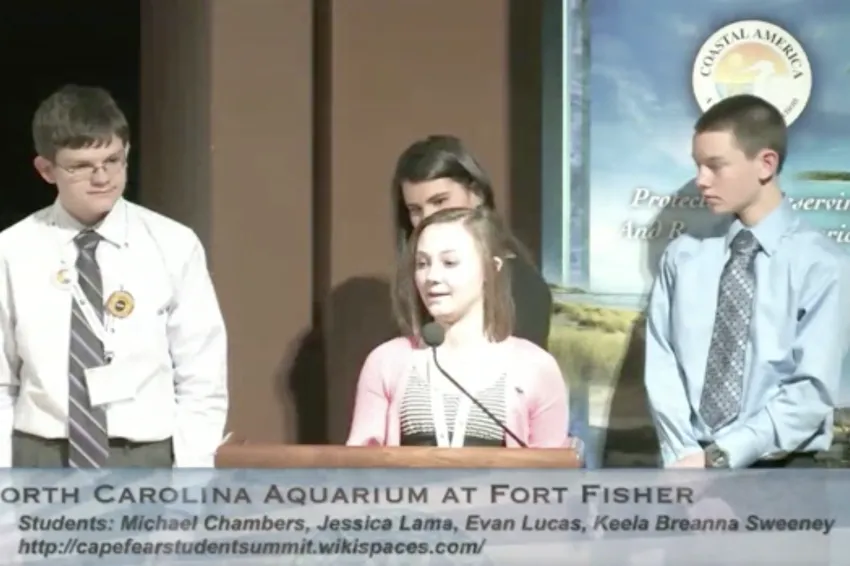 students giving a speech