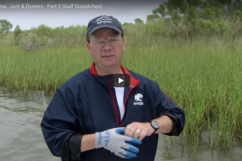 Sean Powers in a marsh