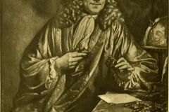 an old drawing of Leeuwenhoek