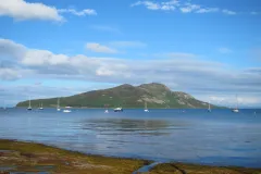 Lamlash Bay marine reserve with Holy Island in the background.&nbsp;
