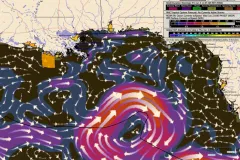Hurricane Wind Pattern in Gulf of Mexico