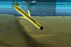 Illustration of Robotic Glider Evading Fishing Nets