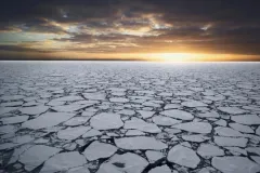 Every year as the sun disappears for the winter, the surface waters around Antarctica freeze into a slab of ice 10-feet thick, which effectively doubles the size of the continent. 