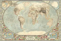World map during last ice age
