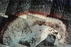 several overlaying photos create an image of the island