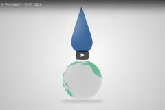 A screenshot from video showing an illustration of a satellite view of Earth.