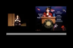 a speaker at the podium