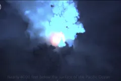 an underwater volcanic eruption