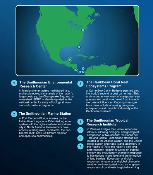 These Smithsonian field stations enable scientists worldwide to conduct long-term studies on mangrove ecosystems.