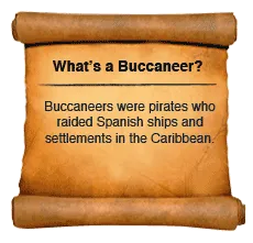 What&#039;s a Buccaneer? Buccaneers were pirates who raided Spanish ships and settlements in the Carribean.