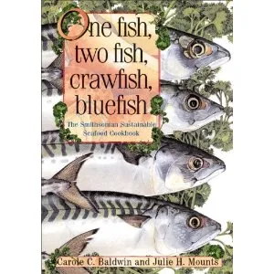 One fish, two fish, crawfish, bluefish book cover displaying four fish