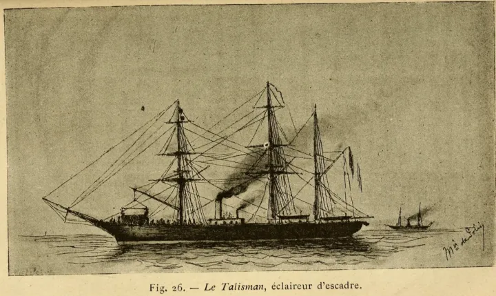 a drawing of the Talisman ship