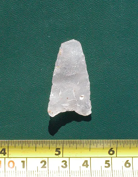A point made of Ramah Chert that belonged to the early Eskimo group known as the Groswater Dorset Smithsonian Arctic Studies Center