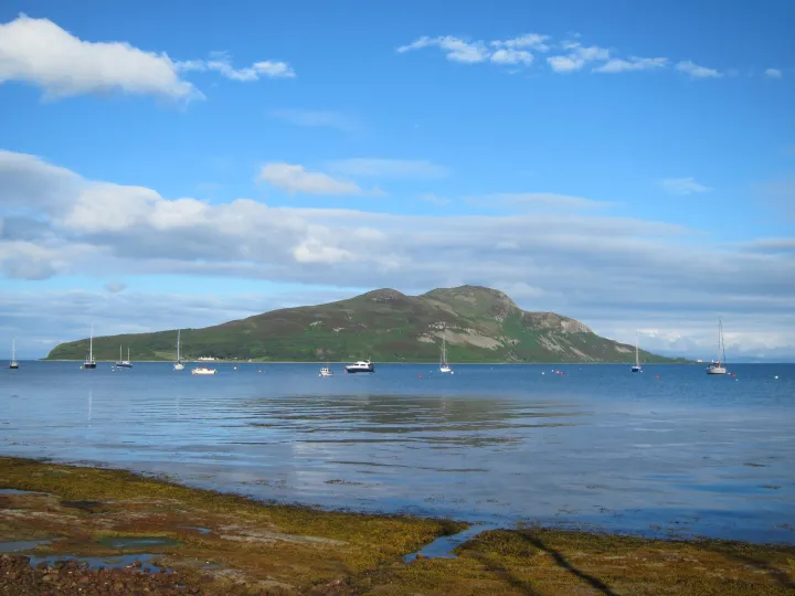 Lamlash Bay marine reserve with Holy Island in the background.&nbsp;
