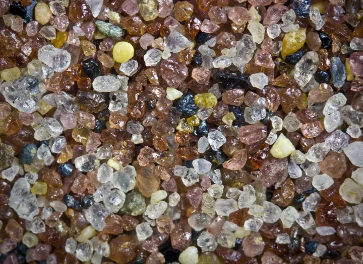 grains of sand collected from Orient Point, Long Island, NY