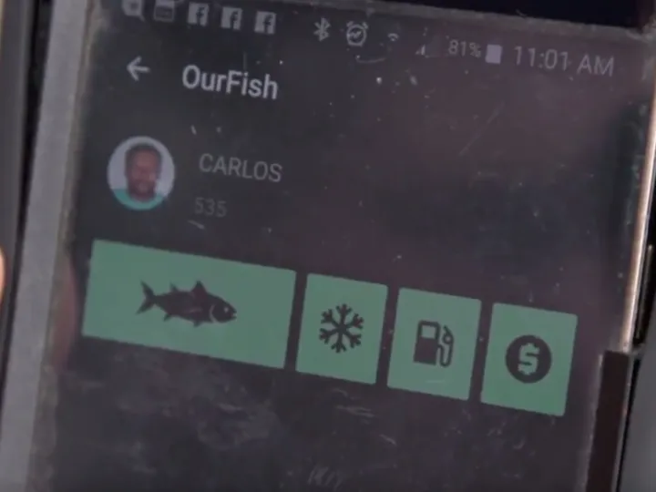 Interfaz de usuario de la Fish App