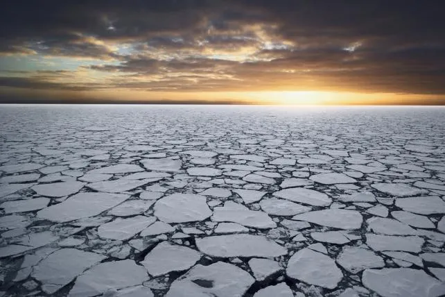 Every year as the sun disappears for the winter, the surface waters around Antarctica freeze into a slab of ice 10-feet thick, which effectively doubles the size of the continent. 